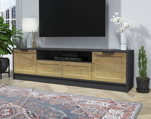 Изображение товара Тумба Интерлиния ТВ Концепт Тренд КТ-ТВ4-50 (антрацит/дуб вотан)