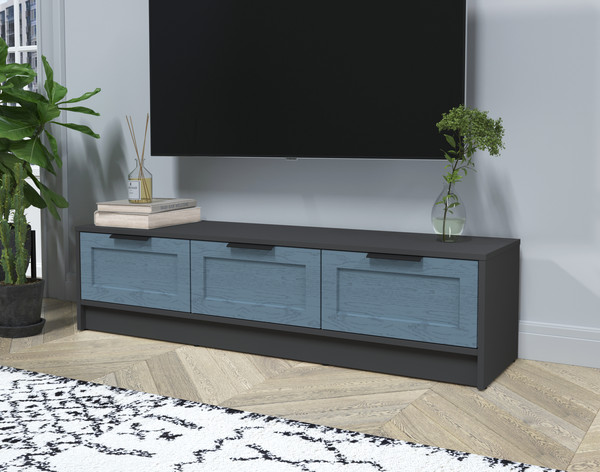 Изображение товара Тумба Интерлиния ТВ Концепт Тренд КТ-ТВ3-35 (антрацит/дуб лазурный)