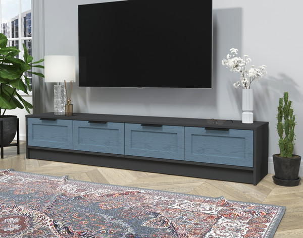 Изображение товара Тумба Интерлиния ТВ Концепт Тренд КТ-ТВ4-35 (антрацит/дуб лазурный)