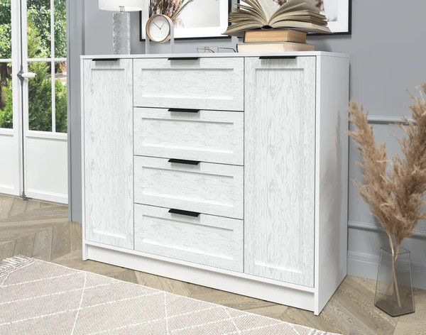 Изображение товара Тумба Интерлиния Концепт Тренд КТ-Т120 (белый платинум/дуб полярный)