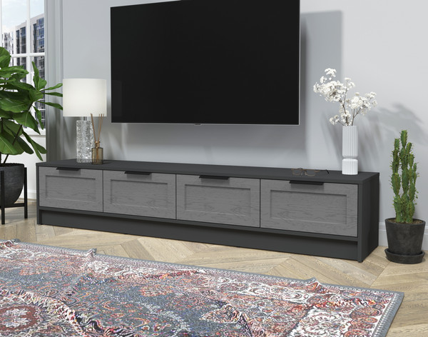 Изображение товара Тумба Интерлиния ТВ Концепт Тренд КТ-ТВ4-35 (антрацит/дуб серый)