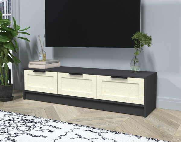 Изображение товара Тумба Интерлиния ТВ Концепт Тренд КТ-ТВ3-35 (антрацит/дуб снежный)