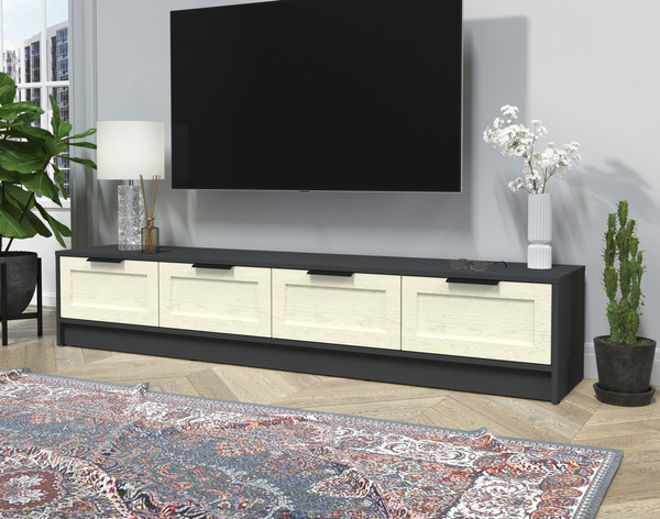 Изображение товара Тумба Интерлиния ТВ Концепт Тренд КТ-ТВ4-35 (антрацит/дуб снежный)