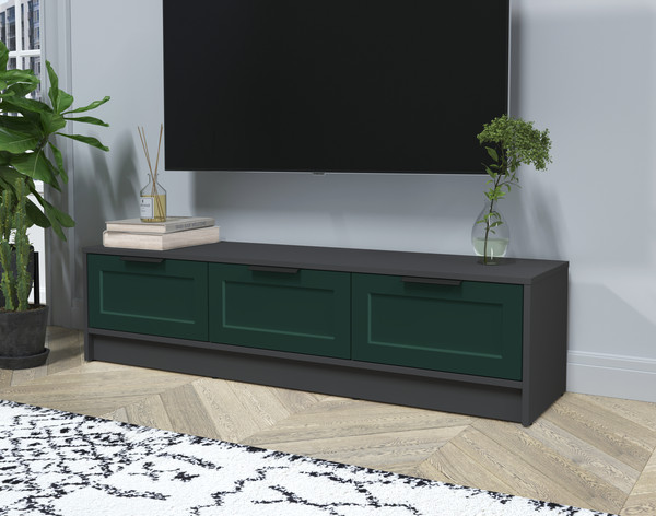 Изображение товара Тумба Интерлиния ТВ Концепт Тренд КТ-ТВ3-35 (антрацит/изумруд)