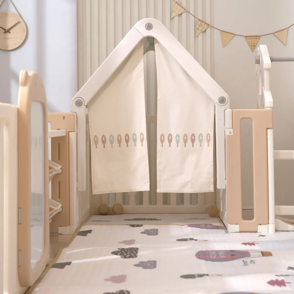 Изображение товара Игровой манеж UNIX Kids DeLuxe House 180x200 / pplxswh200wc (Camel)
