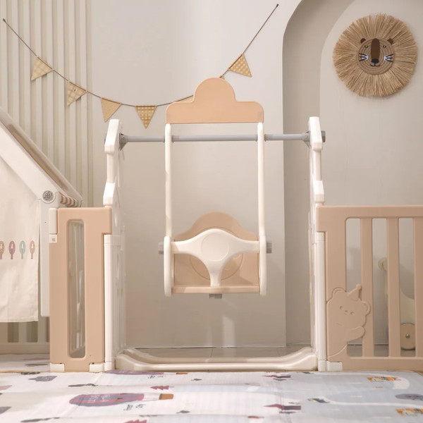 Изображение товара Игровой манеж UNIX Kids DeLuxe House 180x200 / pplxswh200wc (Camel)
