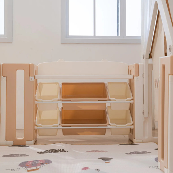 Изображение товара Игровой манеж UNIX Kids DeLuxe House&Storage 150x180 / pplxswhs180wc (Camel)