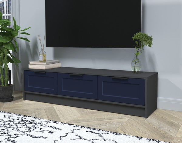 Изображение товара Тумба Интерлиния ТВ Концепт Тренд КТ-ТВ3-35 (антрацит/индиго)