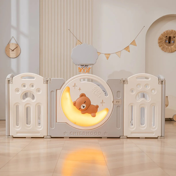 Изображение товара Игровой манеж UNIX Kids DeLuxe 150x180 / pplx180wg (серый)