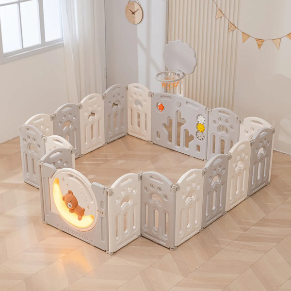 Изображение товара Игровой манеж UNIX Kids DeLuxe 150x180 / pplx180wg (серый)