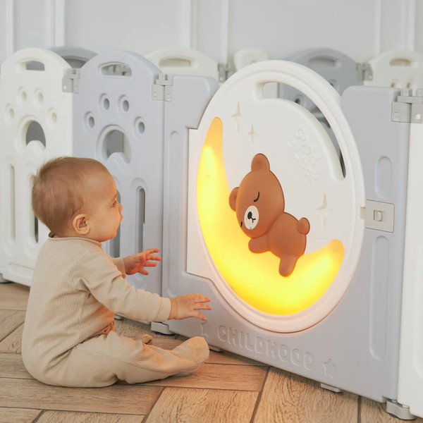 Изображение товара Игровой манеж UNIX Kids DeLuxe 150x180 / pplx180wg (серый)