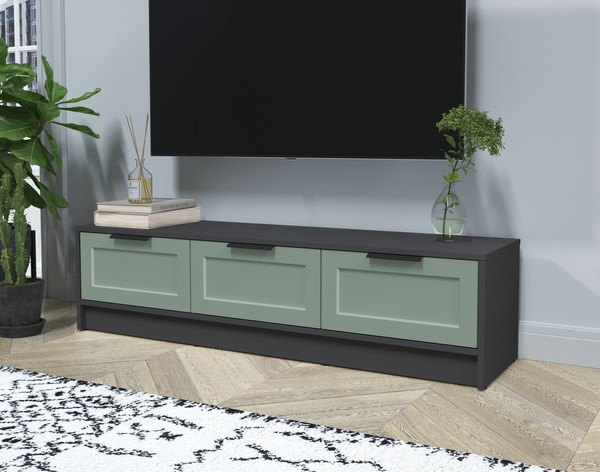 Изображение товара Тумба Интерлиния ТВ Концепт Тренд КТ-ТВ3-35 (антрацит/мята)