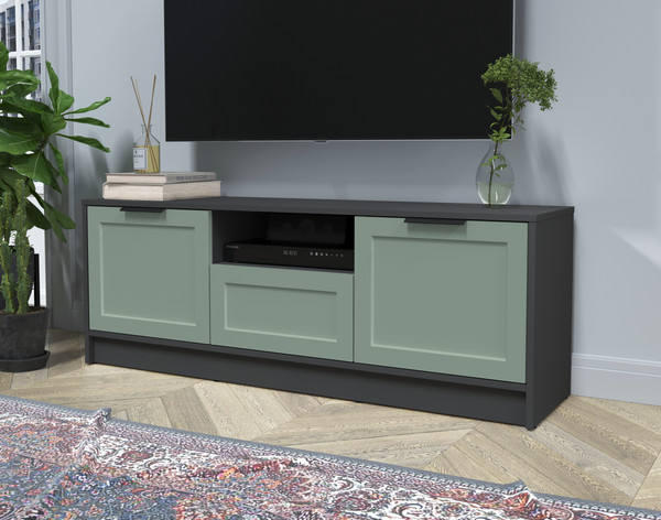 Изображение товара Тумба Интерлиния ТВ Концепт Тренд КТ-ТВ3-50 (антрацит/мята)