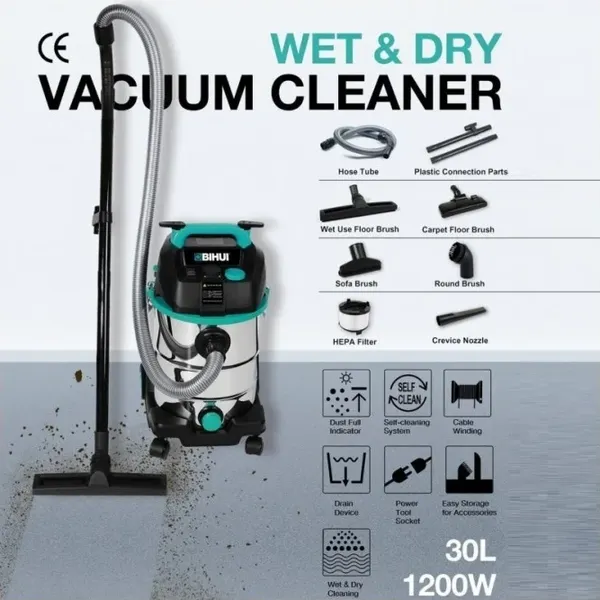 Изображение товара Профессиональный пылесос BIHUI С полуавтоматической очисткой фильтра / VCH30