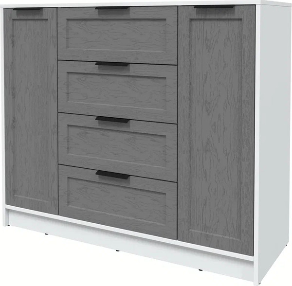 Изображение товара Тумба Интерлиния Концепт Тренд КТ-Т120 (белый платинум/дуб серый)