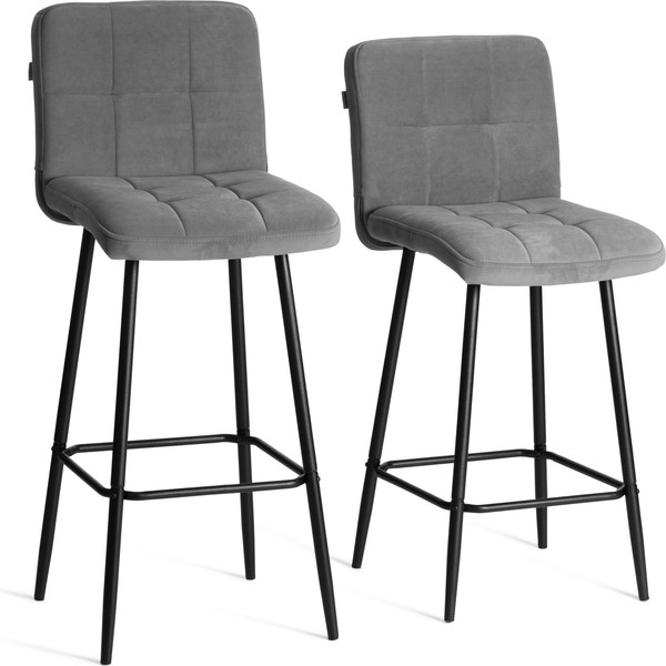 Изображение товара Стул барный Tetchair Medeo Полубарный (велюр, серый)