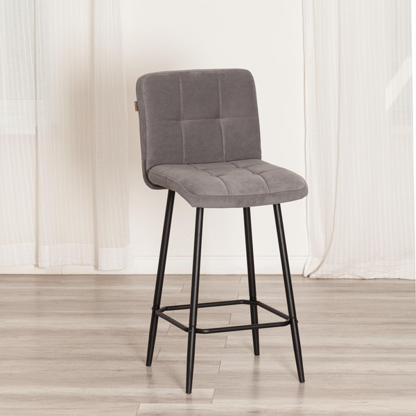 Изображение товара Стул барный Tetchair Medeo Полубарный (велюр, серый)