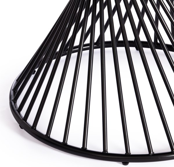 Изображение товара Обеденный стол Tetchair Bertoia GT21 110x110x75 металл/стекло (черный)