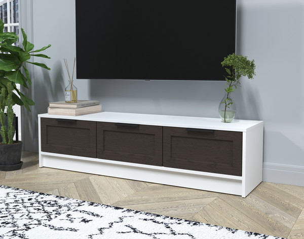 Изображение товара Тумба Интерлиния ТВ Концепт Тренд КТ-ТВ3-35 (белый платинум/дуб английский)