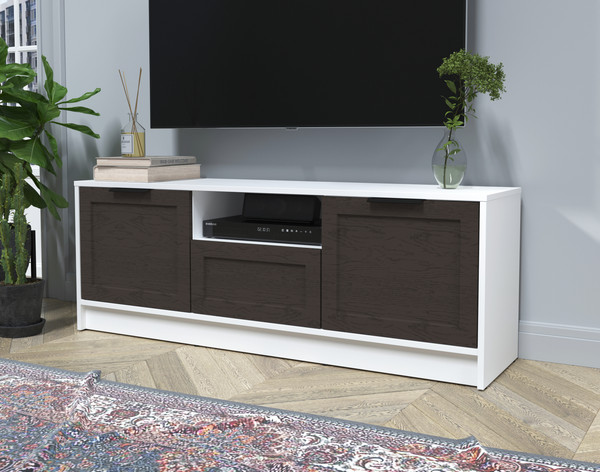 Изображение товара Тумба Интерлиния ТВ Концепт Тренд КТ-ТВ3-50 (белый платинум/дуб английский)