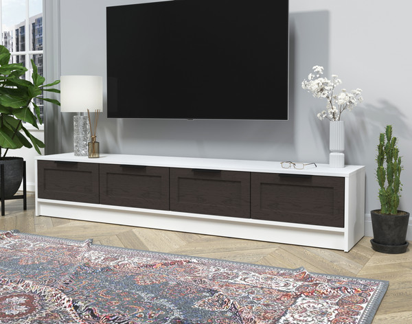 Изображение товара Тумба Интерлиния ТВ Концепт Тренд КТ-ТВ4-35 (белый платинум/дуб английский)