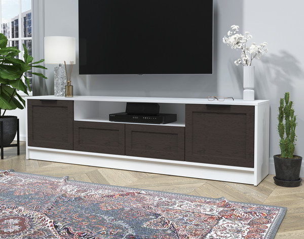 Изображение товара Тумба Интерлиния ТВ Концепт Тренд КТ-ТВ4-50 (белый платинум/дуб английский)