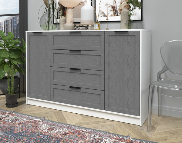 Изображение товара Тумба Интерлиния Концепт Тренд КТ-Т160 (белый платинум/дуб серый)