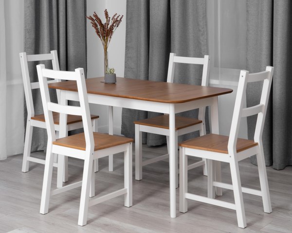 Изображение товара Обеденный стол Tetchair Sonata Lux 120x75x75 (антик/белый)