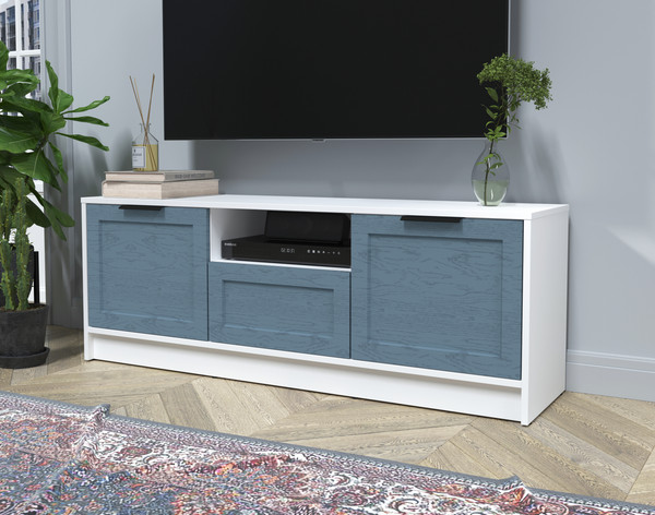 Изображение товара Тумба Интерлиния ТВ Концепт Тренд КТ-ТВ3-50 (белый платинум/дуб лазурный)
