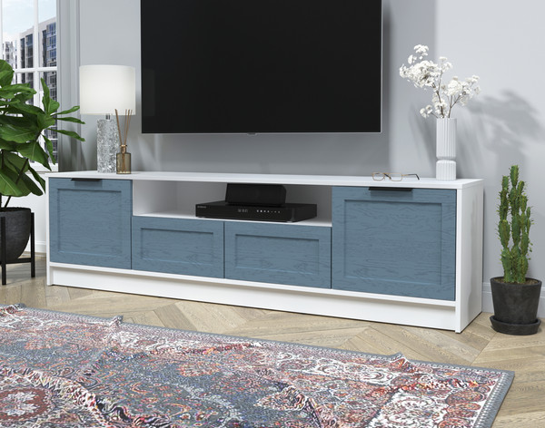Изображение товара Тумба Интерлиния ТВ Концепт Тренд КТ-ТВ4-50 (белый платинум/дуб лазурный)