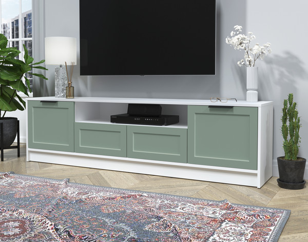 Изображение товара Тумба Интерлиния ТВ Концепт Тренд КТ-ТВ4-50 (белый платинум/мята)