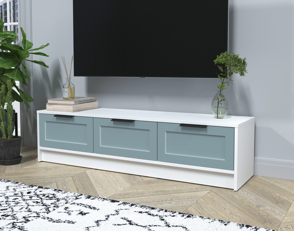 Изображение товара Тумба Интерлиния ТВ Концепт Тренд КТ-ТВ3-35 (белый платинум/океан)