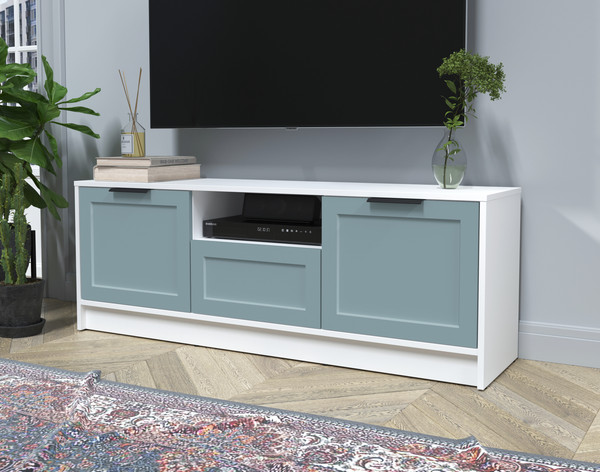 Изображение товара Тумба Интерлиния ТВ Концепт Тренд КТ-ТВ3-50 (белый платинум/океан)