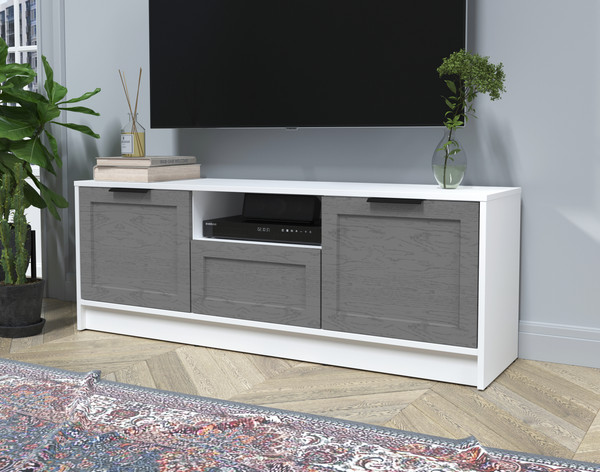 Изображение товара Тумба Интерлиния ТВ Концепт Тренд КТ-ТВ3-50 (белый платинум/дуб серый)