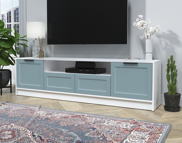 Изображение товара Тумба Интерлиния ТВ Концепт Тренд КТ-ТВ4-50 (белый платинум/океан)