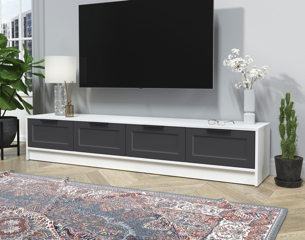 Изображение товара Тумба Интерлиния ТВ Концепт Тренд КТ-ТВ4-35 (белый платинум/пепел)