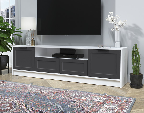 Изображение товара Тумба Интерлиния ТВ Концепт Тренд КТ-ТВ4-50 (белый платинум/пепел)