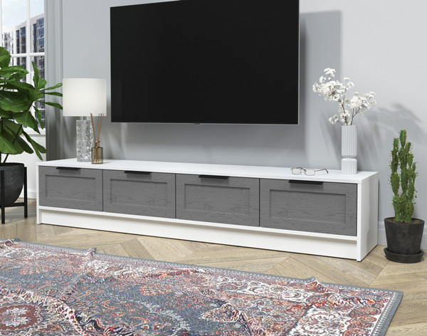 Изображение товара Тумба Интерлиния ТВ Концепт Тренд КТ-ТВ4-35 (белый платинум/дуб серый)