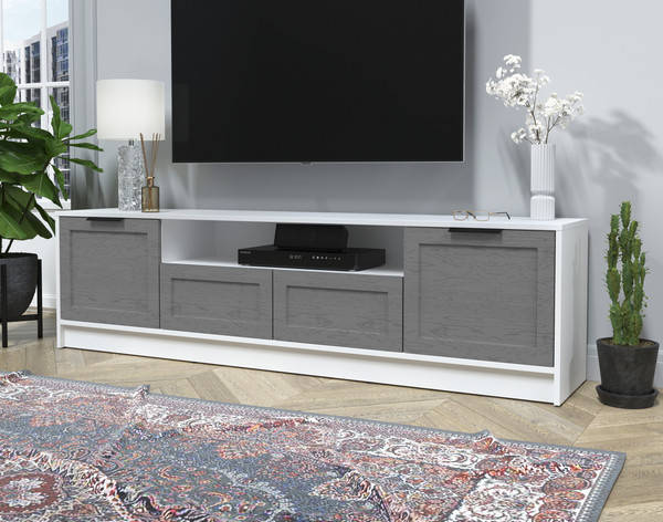 Изображение товара Тумба Интерлиния ТВ Концепт Тренд КТ-ТВ4-50 (белый платинум/дуб серый)