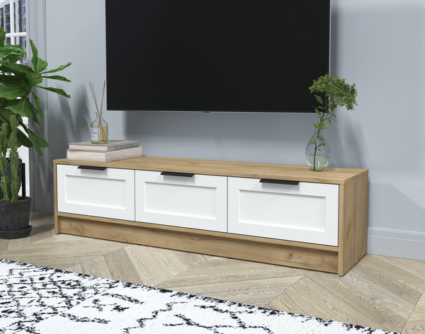 Изображение товара Тумба Интерлиния ТВ Концепт Тренд КТ-ТВ3-35 (дуб золотой/белый)