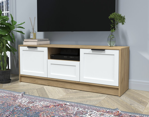 Изображение товара Тумба Интерлиния ТВ Концепт Тренд КТ-ТВ3-50 (дуб золотой/белый)