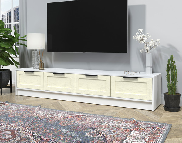 Изображение товара Тумба Интерлиния ТВ Концепт Тренд КТ-ТВ4-35 (белый платинум/дуб снежный)