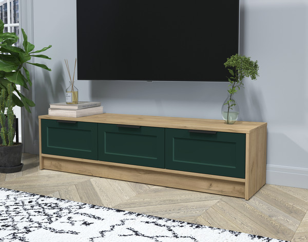 Изображение товара Тумба Интерлиния ТВ Концепт Тренд КТ-ТВ3-35 (дуб золотой/изумруд)