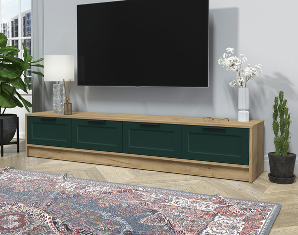 Изображение товара Тумба Интерлиния ТВ Концепт Тренд КТ-ТВ4-35 (дуб золотой/изумруд)