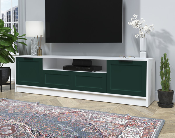 Изображение товара Тумба Интерлиния ТВ Концепт Тренд КТ-ТВ4-50 (белый платинум/изумруд)
