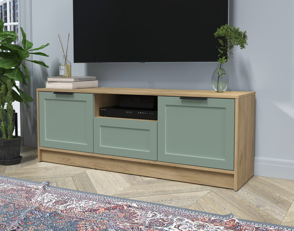 Изображение товара Тумба Интерлиния ТВ Концепт Тренд КТ-ТВ3-50 (дуб золотой/мята)