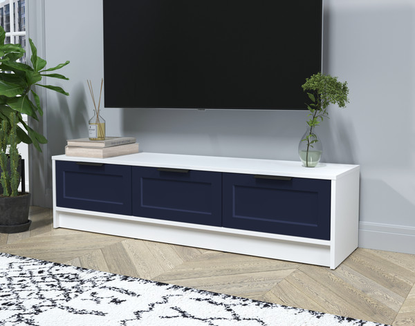 Изображение товара Тумба Интерлиния ТВ Концепт Тренд КТ-ТВ3-35 (белый платинум/индиго)