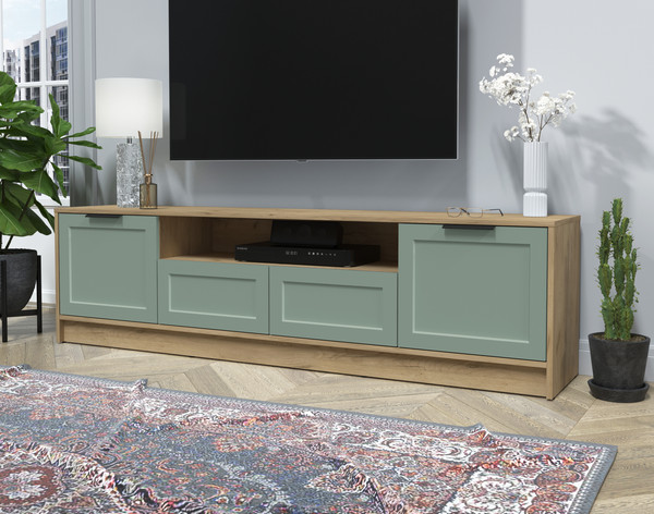 Изображение товара Тумба Интерлиния ТВ Концепт Тренд КТ-ТВ4-50 (дуб золотой/мята)