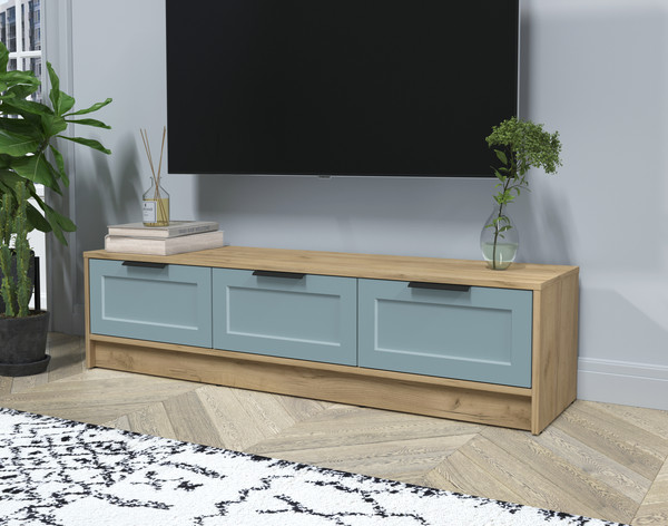 Изображение товара Тумба Интерлиния ТВ Концепт Тренд КТ-ТВ3-35 (дуб золотой/океан)