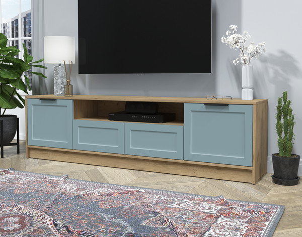 Изображение товара Тумба Интерлиния ТВ Концепт Тренд КТ-ТВ4-50 (дуб золотой/океан)